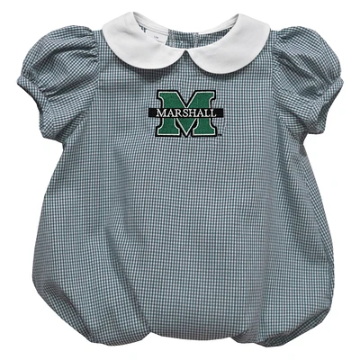 Girls Infant Vive La Fete  Kelly Green Marshall Thundering Herd Puffy Bubble Dress