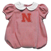 Girls Infant Vive La Fete  Scarlet Nebraska Huskers Puffy Bubble Dress