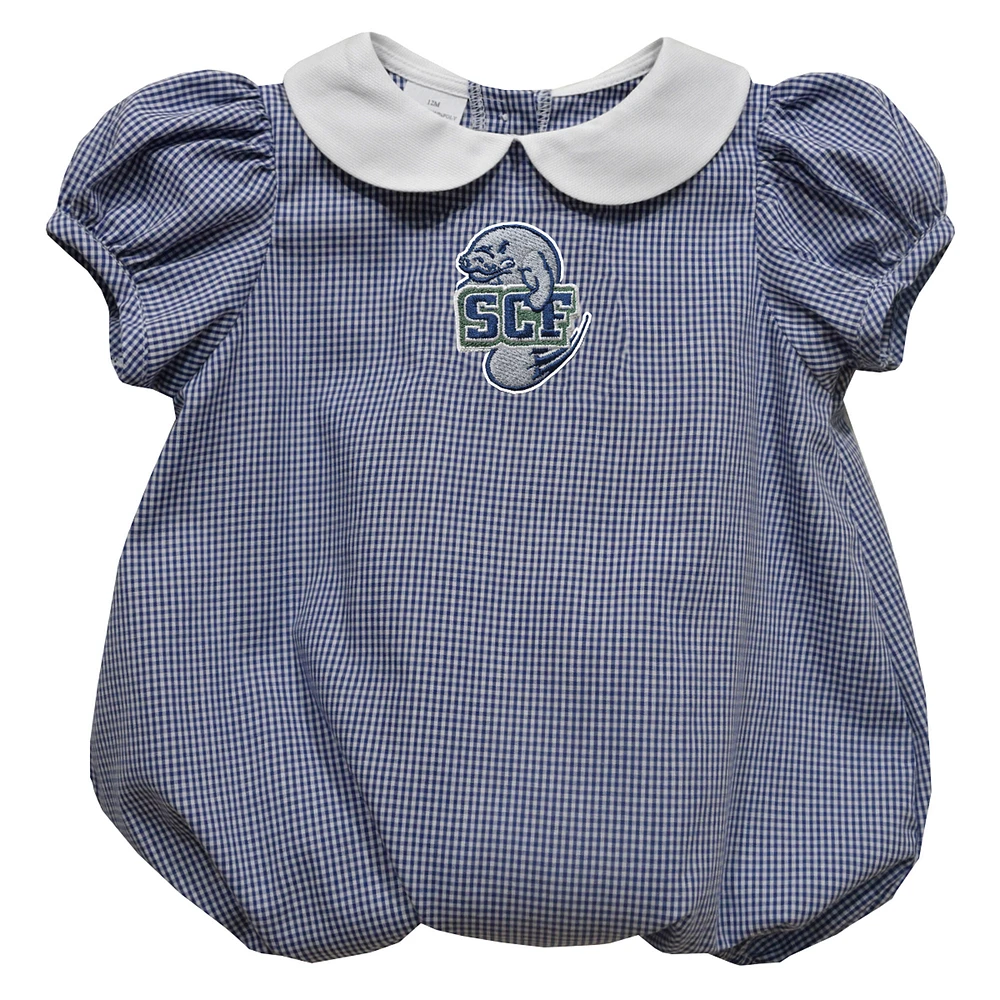 Girls Infant Vive La Fete Navy State College of Florida Manatee-Sarasota Puffy Bubble Dress