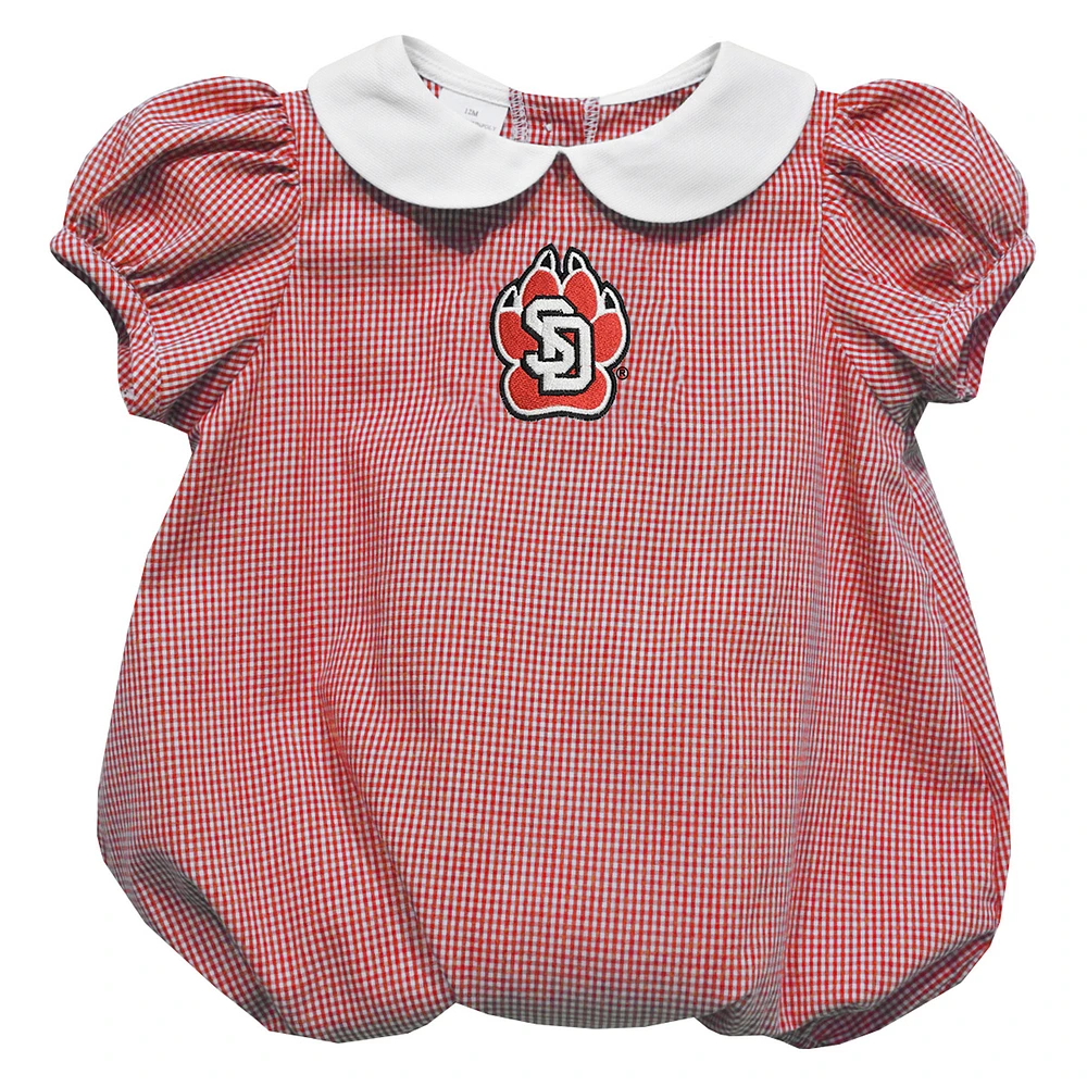 Girls Infant Vive La Fete Red South Dakota Coyotes Puffy Bubble Dress
