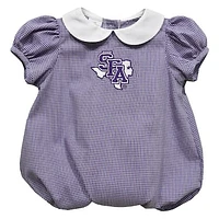 Girls Infant Vive La Fete  Purple Stephen F Austin Lumberjacks Puffy Bubble Dress