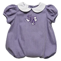 Girls Infant Vive La Fete  Purple Stephen F Austin Lumberjacks Puffy Bubble Dress