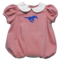 Girls Infant Vive La Fete  Red SMU Mustangs Puffy Bubble Dress