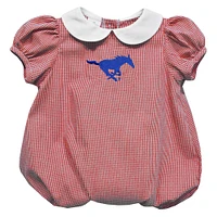 Girls Infant Vive La Fete  Red SMU Mustangs Puffy Bubble Dress