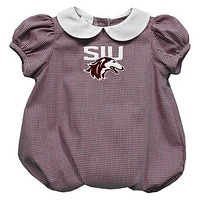 Girls Infant Vive La Fete  Maroon Southern Illinois Salukis Puffy Bubble Dress