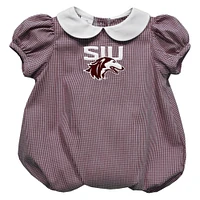 Girls Infant Vive La Fete  Maroon Southern Illinois Salukis Puffy Bubble Dress
