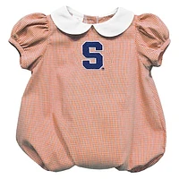 Girls Infant Vive La Fete  Orange Syracuse Puffy Bubble Dress
