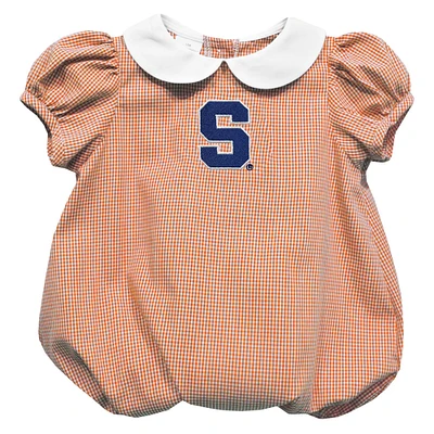 Girls Infant Vive La Fete  Orange Syracuse Puffy Bubble Dress