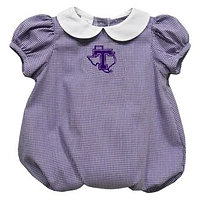Girls Infant Vive La Fete  Purple Tarleton State Texans Puffy Bubble Dress