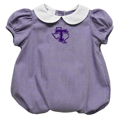 Girls Infant Vive La Fete  Purple Tarleton State Texans Puffy Bubble Dress