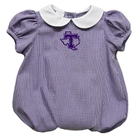 Girls Infant Vive La Fete  Purple Tarleton State Texans Puffy Bubble Dress
