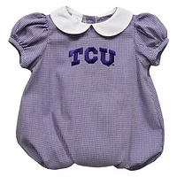 Girls Infant Vive La Fete  Purple TCU Horned Frogs Puffy Bubble Dress