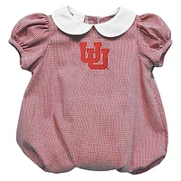 Girls Infant Vive La Fete  Red Utah Utes Puffy Bubble Dress