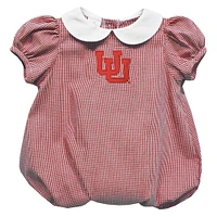 Girls Infant Vive La Fete  Red Utah Utes Puffy Bubble Dress
