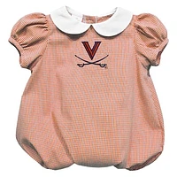 Girls Infant Vive La Fete  Orange Virginia Cavaliers Puffy Bubble Dress