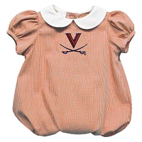 Girls Infant Vive La Fete  Orange Virginia Cavaliers Puffy Bubble Dress