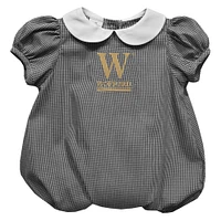 Girls Infant Vive La Fete  Black Wofford Terriers Puffy Bubble Dress