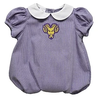 Girls Infant Vive La Fete  Purple West Chester Golden Rams Puffy Bubble Dress