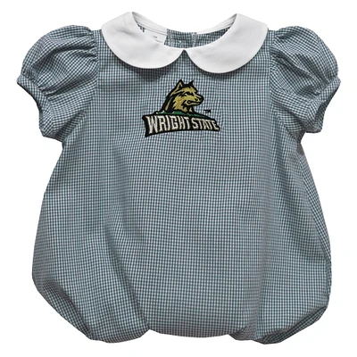 Girls Infant Vive La Fete  Hunter Green Wright State Raiders Puffy Bubble Dress