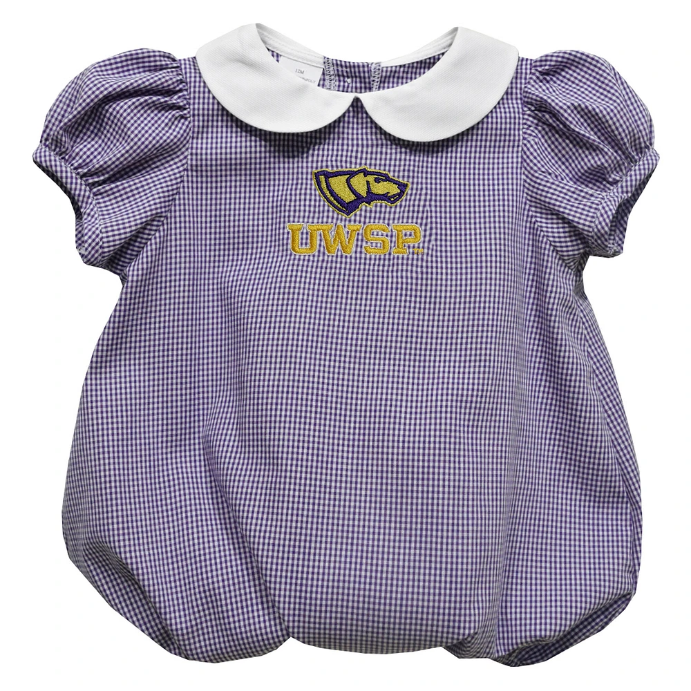 Girls Infant Vive La Fete Purple Wisconsin-Stevens Point Pointers Puffy Bubble Dress