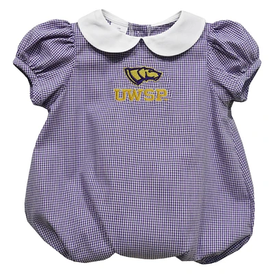 Girls Infant Vive La Fete  Purple Wisconsin-Stevens Point Pointers Puffy Bubble Dress