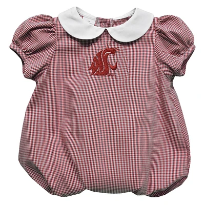 Girls Infant Vive La Fete  Crimson Washington State Cougars Puffy Bubble Dress