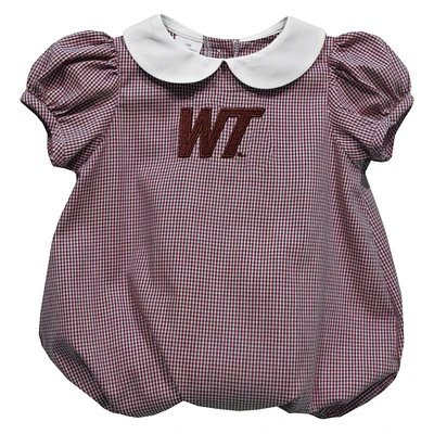Girls Infant Vive La Fete  Maroon West Texas A&M Buffaloes Puffy Bubble Dress