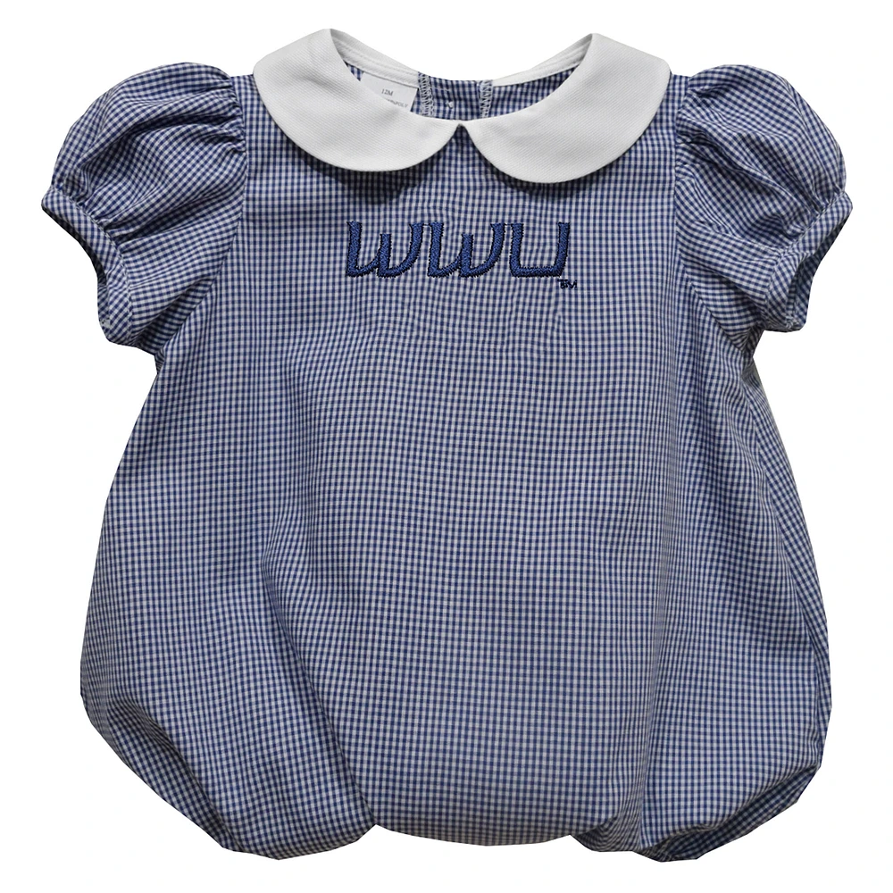 Girls Infant Vive La Fete Navy Western Washington Vikings Puffy Bubble Dress