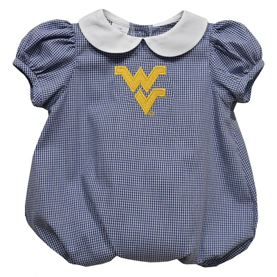 Girls Infant Vive La Fete  Navy West Virginia Mountaineers Puffy Bubble Dress