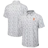 Men's Tommy Bahama  Gray San Francisco Giants Nova Wave Riptide Rally Camp Button-Up Short Sleeve Shirt