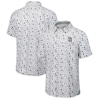 Men's Tommy Bahama  Gray San Diego Padres Nova Wave Riptide Rally Camp Button-Up Short Sleeve Shirt