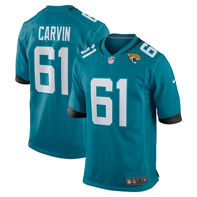 Men's Nike Jerome Carvin  Teal Jacksonville Jaguars Team Game Jersey