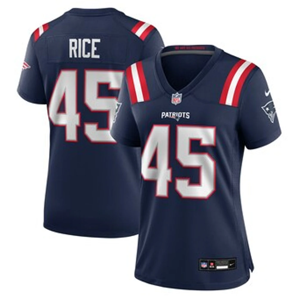 Women's Nike Monty Rice  Navy New England Patriots Game Jersey