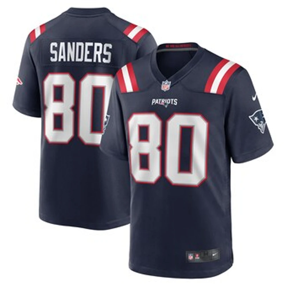 Men's Nike Braylon Sanders  Navy New England Patriots Game Jersey