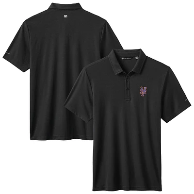 Men's TravisMathew Black New York Mets Playoff Pitch Polo