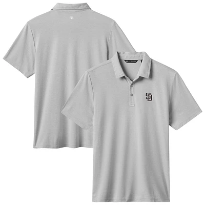 Men's TravisMathew Heather Gray San Diego Padres Playoff Pitch Polo