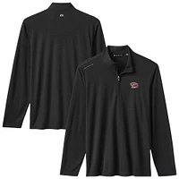 Men's TravisMathew  Black Arizona Diamondbacks Time to Tailgate Tri-Blend Quarter-Zip Pullover