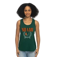 Women's ZooZatz Green Miami Hurricanes Everyday Tri-Blend Tank Top