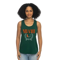 Women's ZooZatz Green Miami Hurricanes Everyday Tri-Blend Tank Top