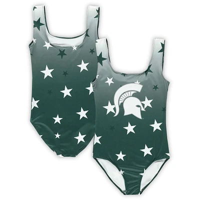 Youth ZooZatz Green Michigan State Spartans Dance Leotard