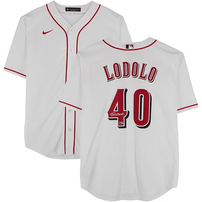 Nick Lodolo Cincinnati Reds Autographed Nike White Replica Jersey