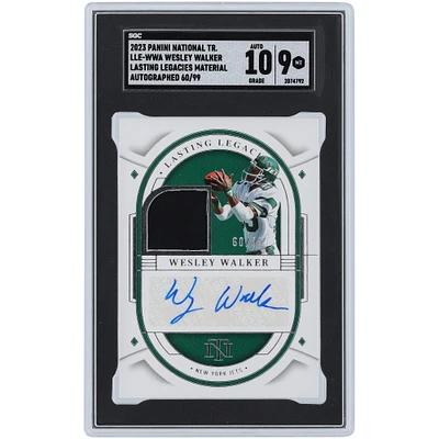 Wesley Walker New York Jets Autographed 2023 Panini National Treasures Lasting Legacies Material Relic #LLE-WWA #60/99 SGC Authenticated 9/10 Card