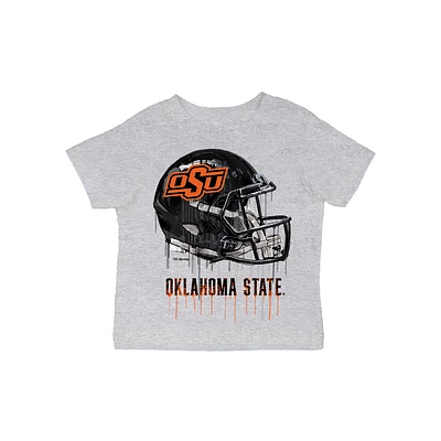 Infant Vive La Fete  Gray Oklahoma State Cowboys Dripping Football Helmet T-Shirt
