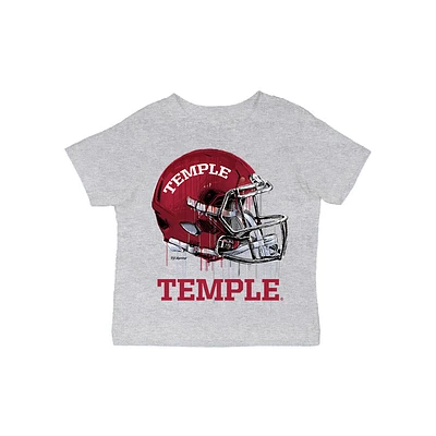 Infant Vive La Fete  Gray Temple Owls Dripping Football Helmet T-Shirt