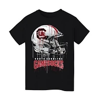 Youth Vive La Fete  Black South Carolina Gamecocks Dripping Football Helmet T-Shirt