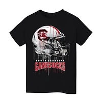 Youth Vive La Fete  Black South Carolina Gamecocks Dripping Football Helmet T-Shirt