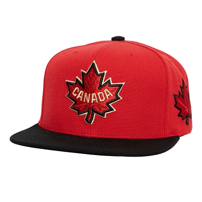 Men's Mitchell & Ness /Red Canada 2025 4 Nations Face-Off Team Snapback Hat