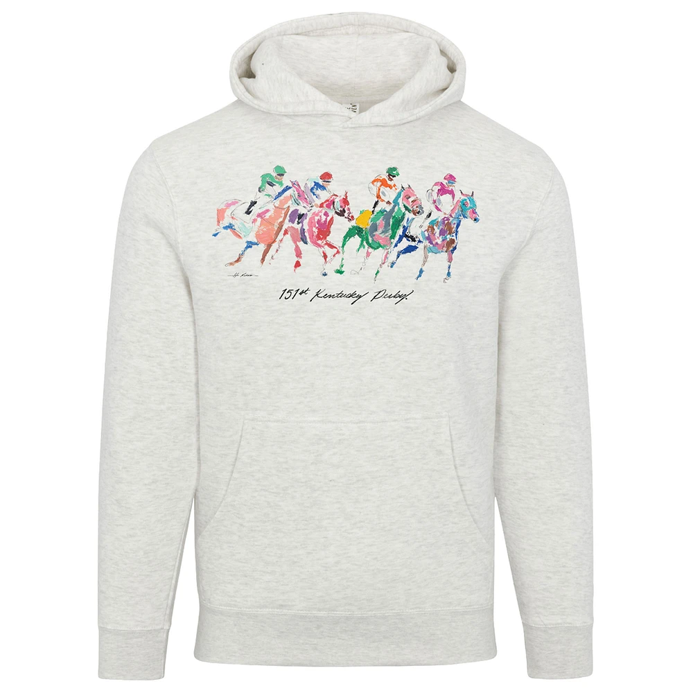 Unisex Oatmeal Kentucky Derby 151 Art of the Four Horses Pullover Hoodie