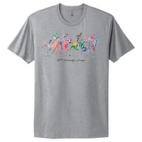 Unisex Heather Gray Kentucky Derby 151 Art of the Four Horses T-Shirt