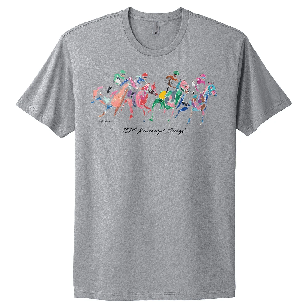 Unisex Heather Gray Kentucky Derby 151 Art of the Four Horses T-Shirt